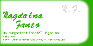 magdolna fanto business card